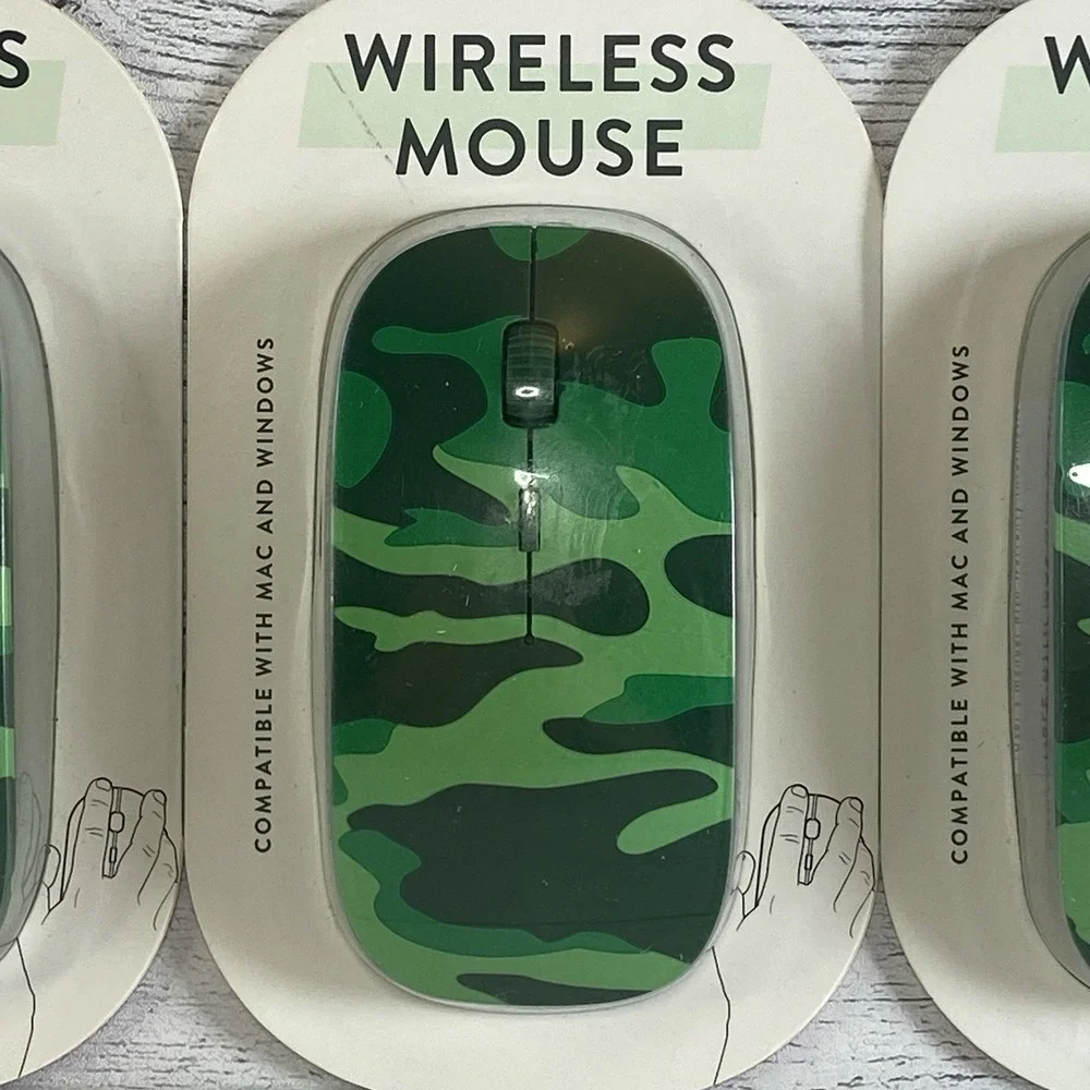 Vivitar Wireless Mouse Green Camo Compatible Mac Windows Travel Sealed Lot Of 4